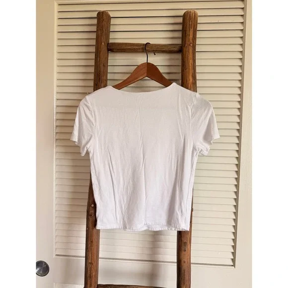 Active USA White Short Sleeve Crewneck T-Shirt - Picture 2 of 4